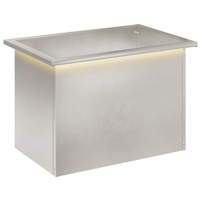 Jardinieră de grădină cu LED Argintiu 40 x 60 x 40 cm WALTI