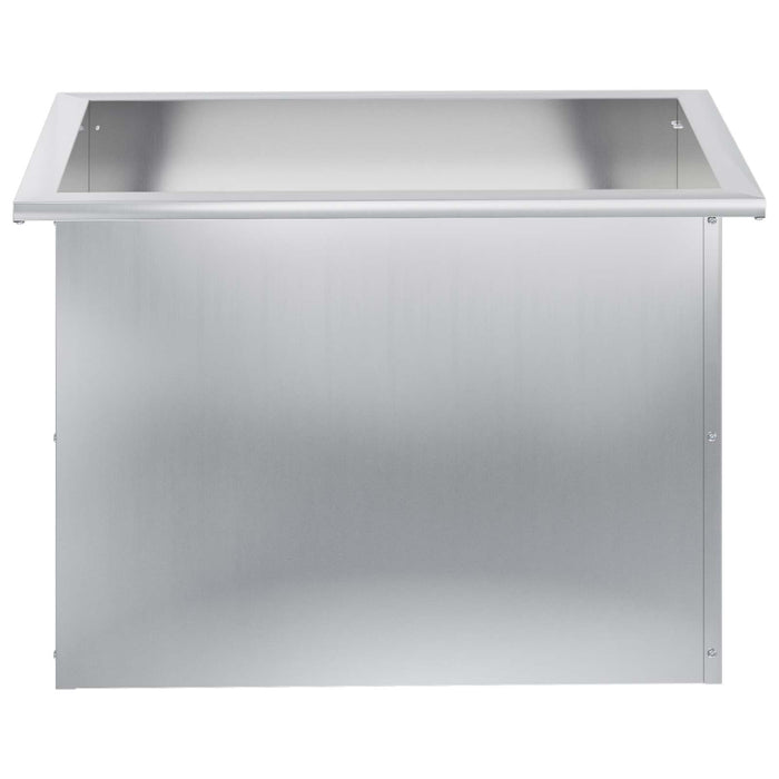 Jardinieră de grădină cu LED Argintiu 40 x 60 x 40 cm WALTI