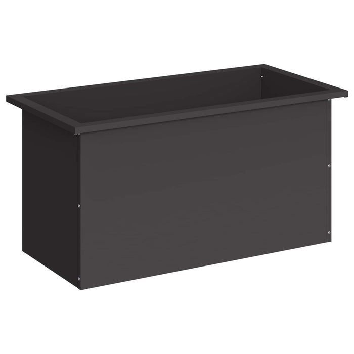 Jardinieră de grădină cu LED Negru 40 x 80 x 40 cm Oțel WALTI