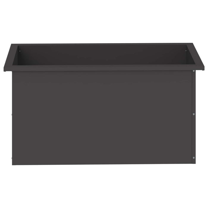 Jardinieră de grădină cu LED Negru 40 x 80 x 40 cm Oțel WALTI