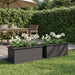 Jardinieră de grădină cu LED 2 buc. Negru 40 x 80 x 40 cm Oțel - WALTI WALTI