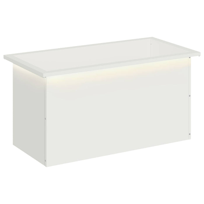 Jardinieră de grădină cu LED Alb 40 x 80 x 40 cm Oțel WALTI
