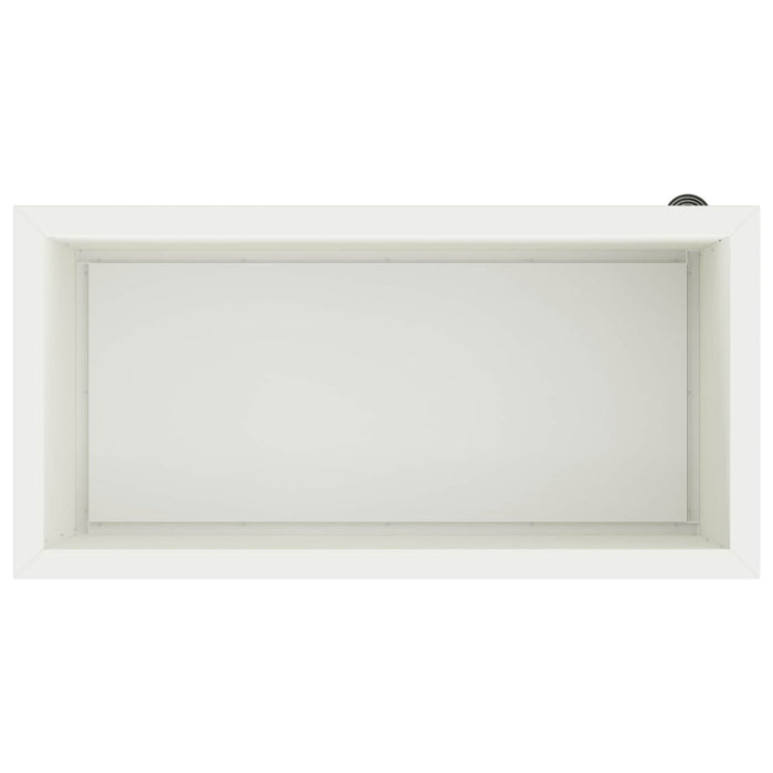 Jardinieră de grădină cu LED Alb 40 x 80 x 40 cm Oțel WALTI