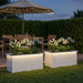 Jardinieră de grădină cu LED 2 buc. Alb 40 x 80 x 40 cm Oțel - WALTI WALTI