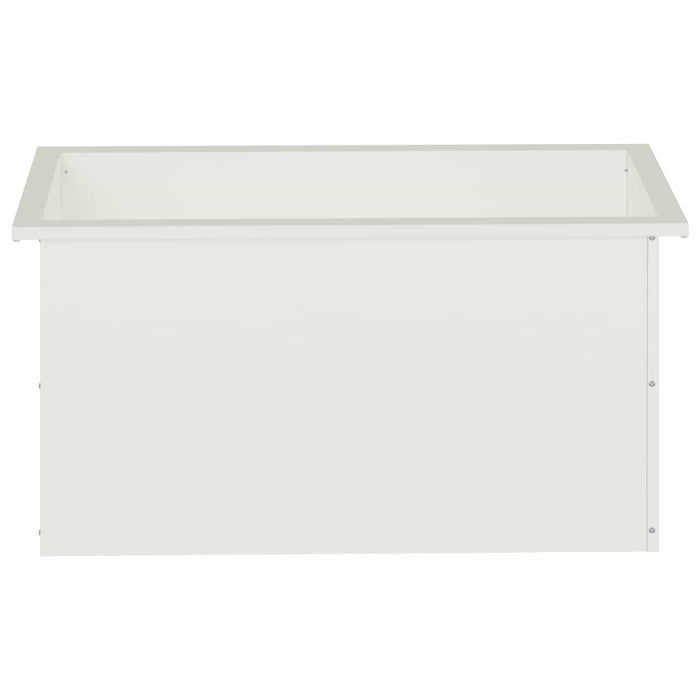 Jardinieră de grădină cu LED 2 buc. Alb 40 x 80 x 40 cm Oțel WALTI