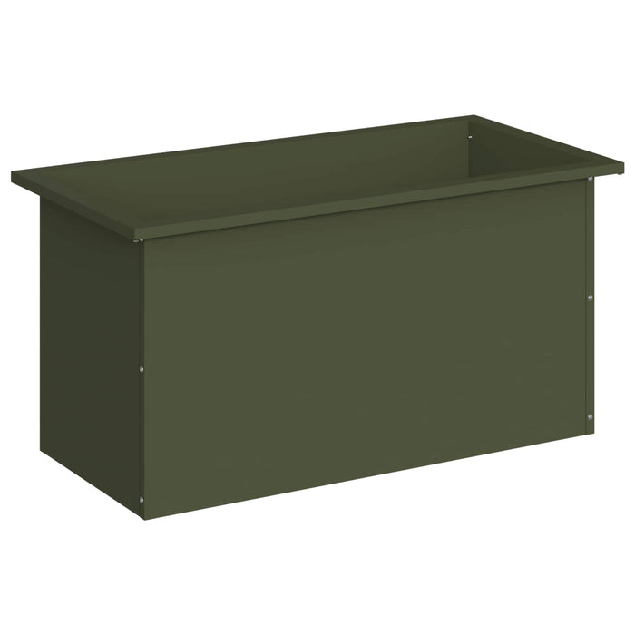 Jardinieră de grădină cu LED Verde măsliniu 40 x 80 x 40 cm WALTI