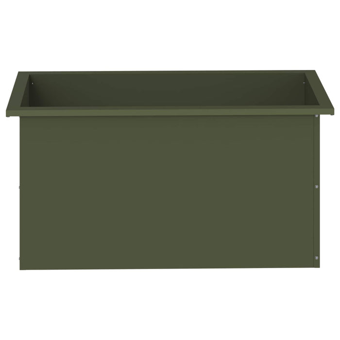 Jardinieră de grădină cu LED Verde măsliniu 40 x 80 x 40 cm WALTI