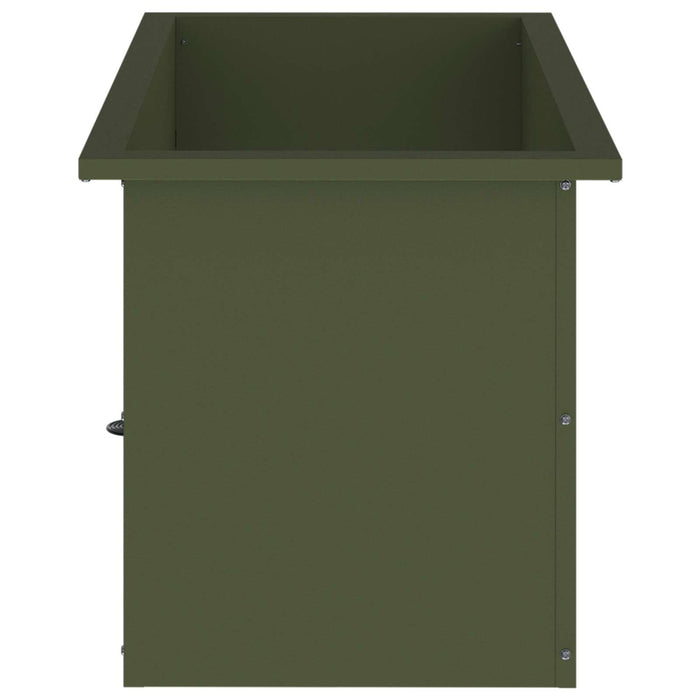 Jardinieră de grădină cu LED Verde măsliniu 40 x 80 x 40 cm WALTI