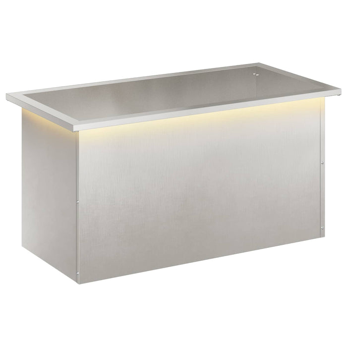 Jardinieră de grădină cu LED Argintiu 40 x 80 x 40 cm WALTI