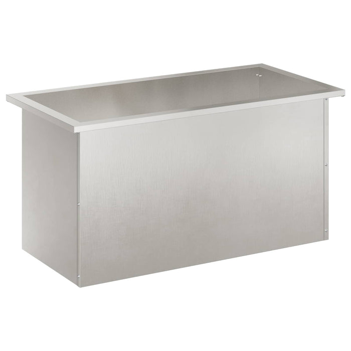 Jardinieră de grădină cu LED Argintiu 40 x 80 x 40 cm WALTI
