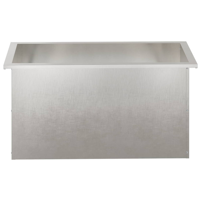 Jardinieră de grădină cu LED 2 buc. Argintiu 40 x 80 x 40 cm WALTI