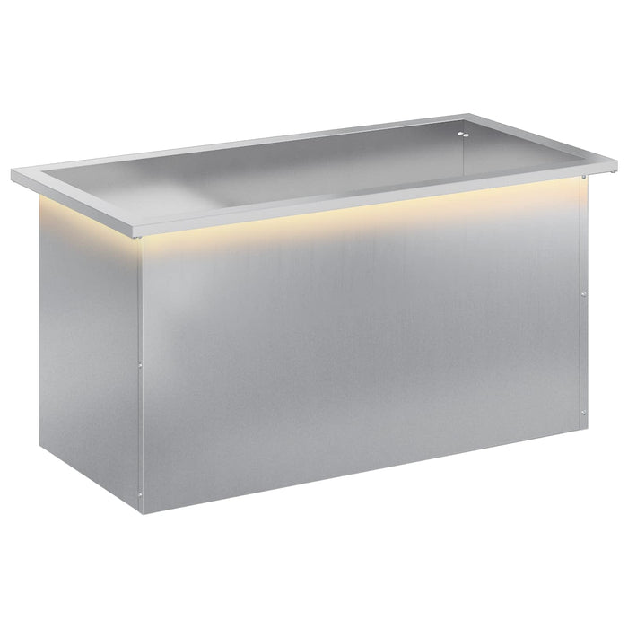 Jardinieră de grădină cu LED Argintiu 40 x 80 x 40 cm WALTI