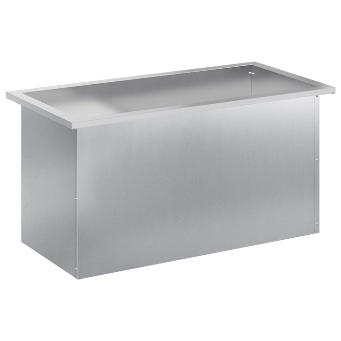 Jardinieră de grădină cu LED Argintiu 40 x 80 x 40 cm WALTI