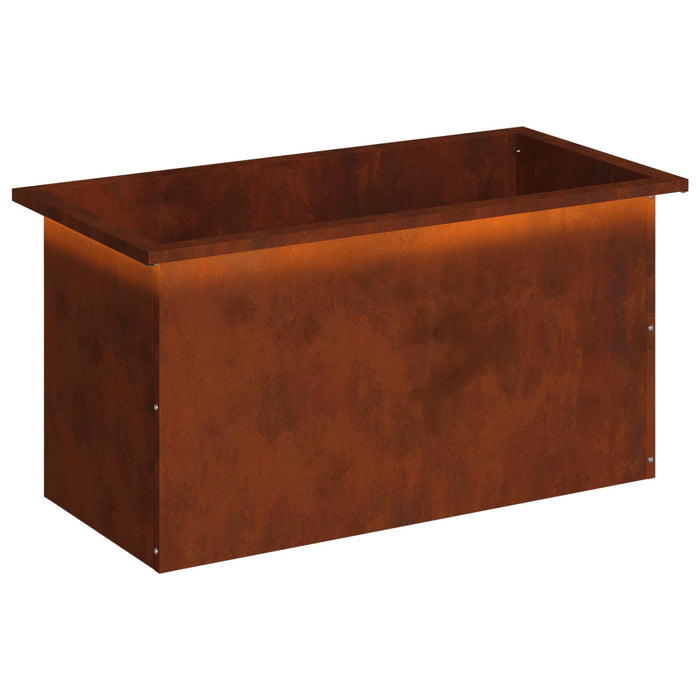 Jardinieră de grădină cu LED Ruginit 40 x 80 x 40 cm WALTI