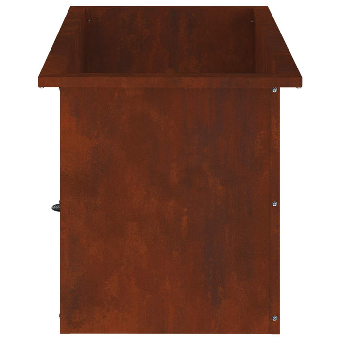 Jardinieră de grădină cu LED 2 buc. Ruginit 40 x 80 x 40 cm WALTI