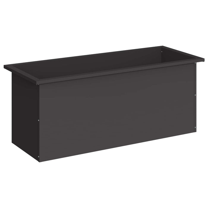 Jardinieră de grădină cu LED Negru 40 x 100 x 40 cm Oțel - WALTI WALTI
