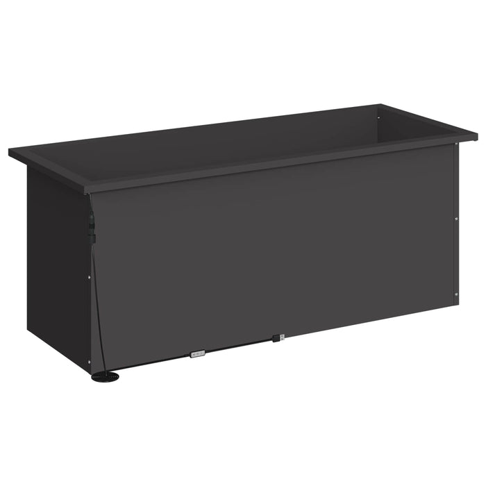 Jardinieră de grădină cu LED 2 buc. Negru 40 x 100 x 40 cm Oțel - WALTI WALTI