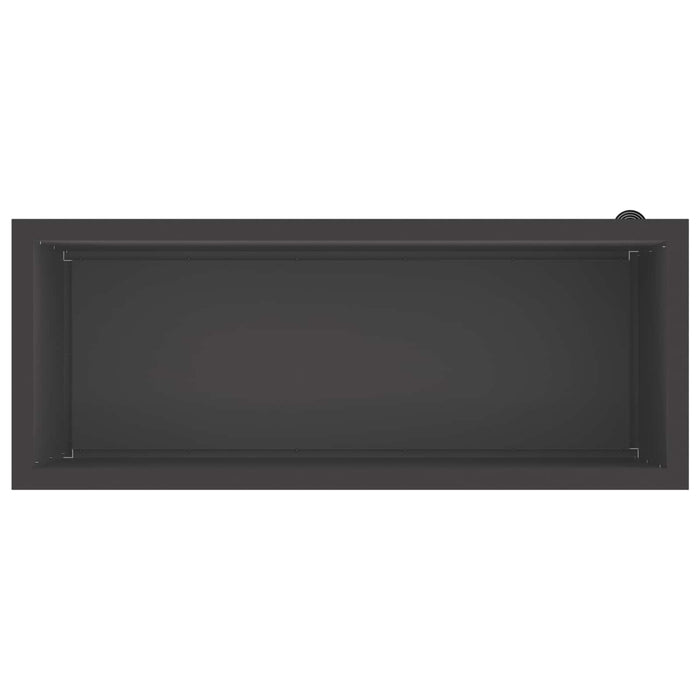 Jardinieră de grădină cu LED 2 buc. Negru 40 x 100 x 40 cm Oțel - WALTI WALTI