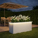 Jardinieră de grădină cu LED Alb 40 x 100 x 40 cm Oțel - WALTI WALTI