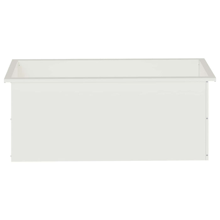 Jardinieră de grădină cu LED Alb 40 x 100 x 40 cm Oțel - WALTI WALTI