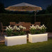 Jardinieră de grădină cu LED 2 buc. Alb 40 x 100 x 40 cm Oțel - WALTI WALTI