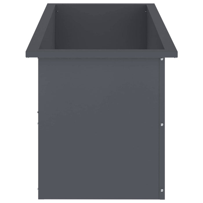 Jardinieră de grădină cu LED Antracit 40 x 100 x 40 cm Oțel WALTI