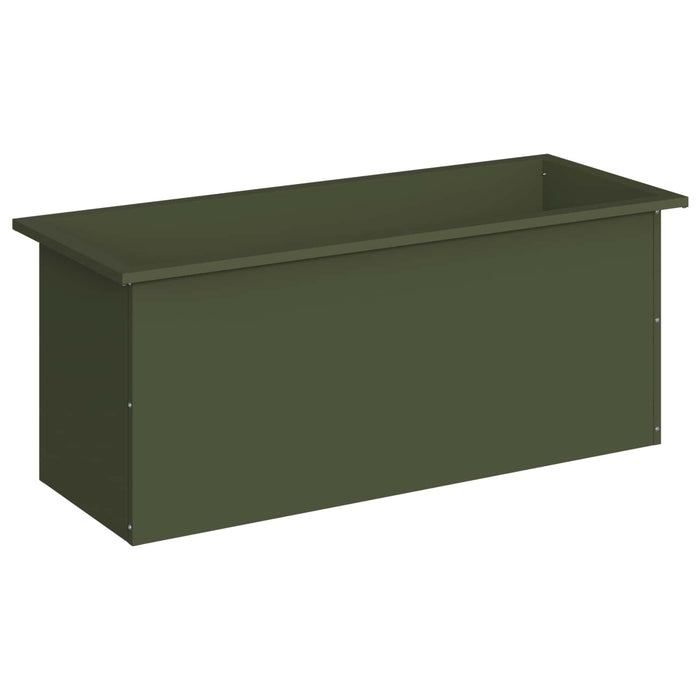 Jardinieră de grădină cu LED Verde măsliniu 40 x 100 x 40 cm - WALTI WALTI