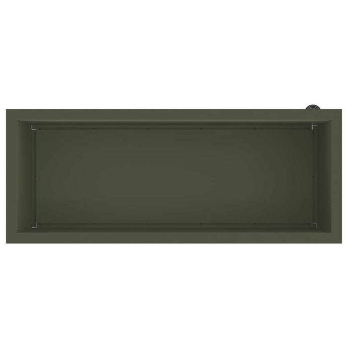 Jardinieră de grădină cu LED Verde măsliniu 40 x 100 x 40 cm - WALTI WALTI