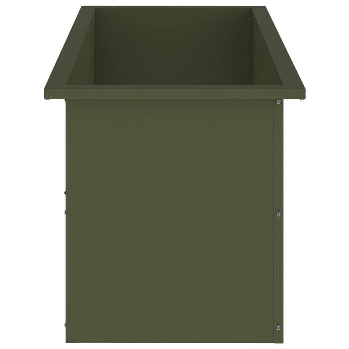 Jardinieră de grădină cu LED 2 buc. Verde măsliniu - WALTI WALTI