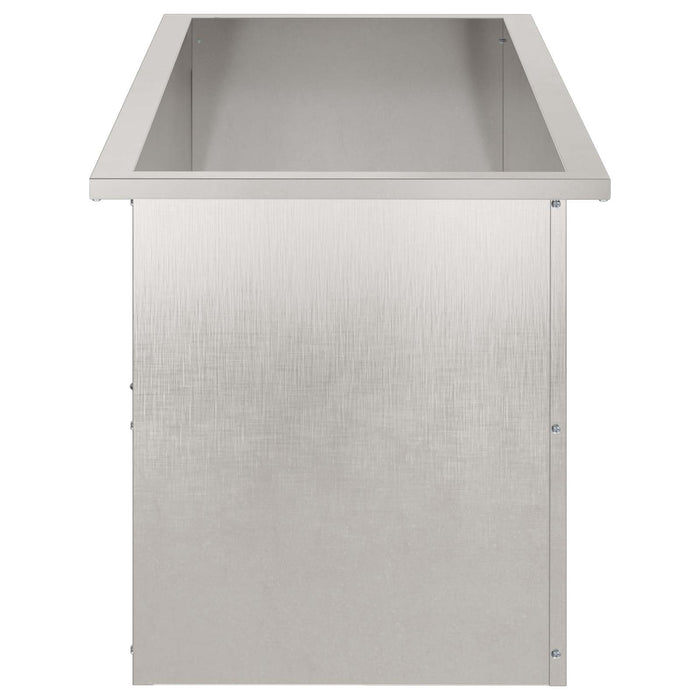 Jardinieră de grădină cu LED 2 buc. Argintiu 40 x 100 x 40 cm - WALTI WALTI