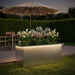 Jardinieră de grădină cu LED Argintiu 40 x 100 x 40 cm - WALTI WALTI