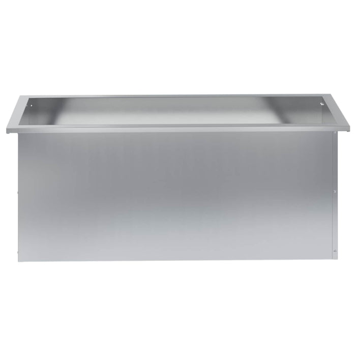 Jardinieră de grădină cu LED Argintiu 40 x 100 x 40 cm - WALTI WALTI