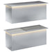 Jardinieră de grădină cu LED 2 buc. Argintiu 40 x 100 x 40 cm - WALTI WALTI