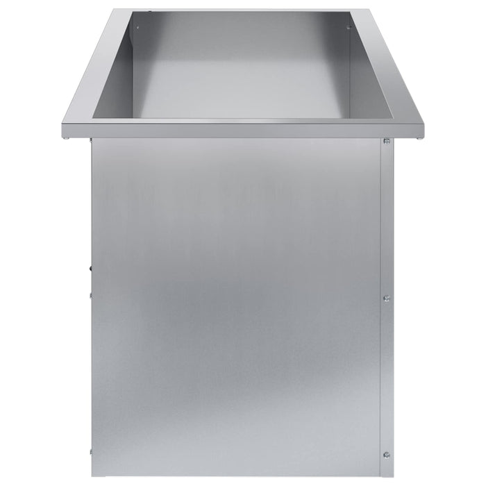 Jardinieră de grădină cu LED 2 buc. Argintiu 40 x 100 x 40 cm - WALTI WALTI