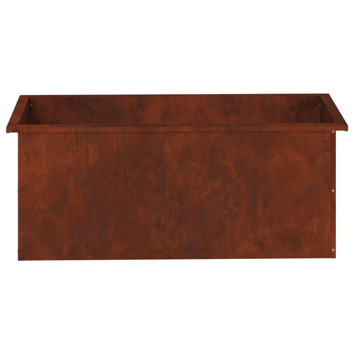 Jardinieră de grădină cu LED Ruginit 40 x 100 x 40 cm WALTI