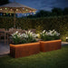 Jardinieră de grădină cu LED 2 buc. Ruginit 40 x 100 x 40 cm - WALTI WALTI