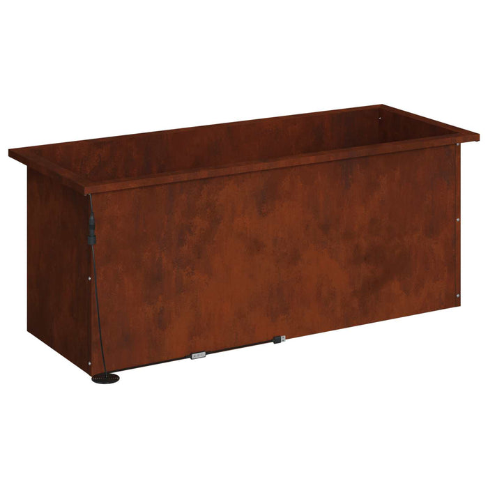 Jardinieră de grădină cu LED 2 buc. Ruginit 40 x 100 x 40 cm - WALTI WALTI