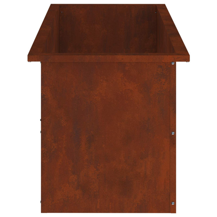 Jardinieră de grădină cu LED 2 buc. Ruginit 40 x 100 x 40 cm - WALTI WALTI