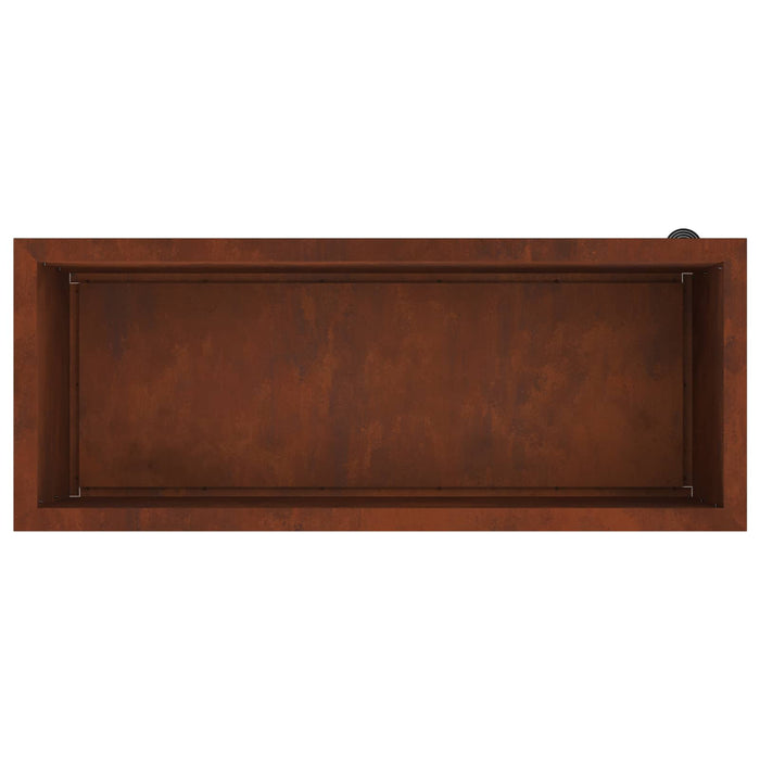 Jardinieră de grădină cu LED 2 buc. Ruginit 40 x 100 x 40 cm - WALTI WALTI