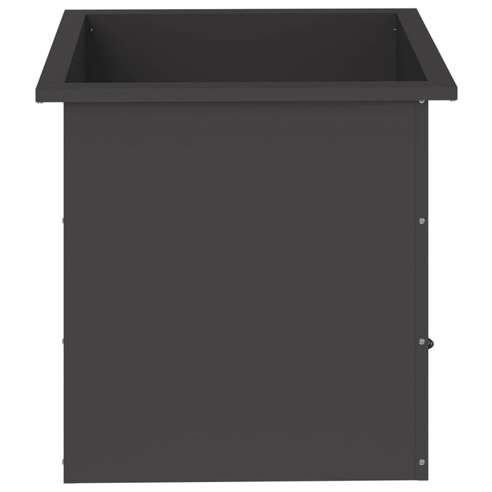 Jardinieră de grădină cu LED Negru 50 x 50 x 48 cm Oțel - WALTI WALTI