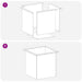 Jardinieră de grădină cu LED 2 buc. Negru 50 x 50 x 48 cm Oțel - WALTI WALTI