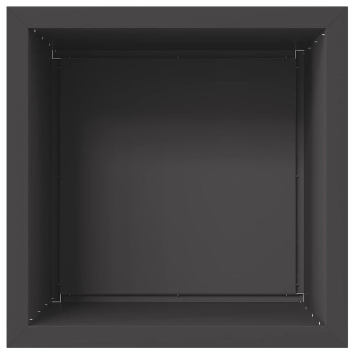 Jardinieră de grădină cu LED 2 buc. Negru 50 x 50 x 48 cm Oțel - WALTI WALTI