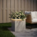 Jardinieră de grădină cu LED Alb 50 x 50 x 48 cm Oțel - WALTI WALTI