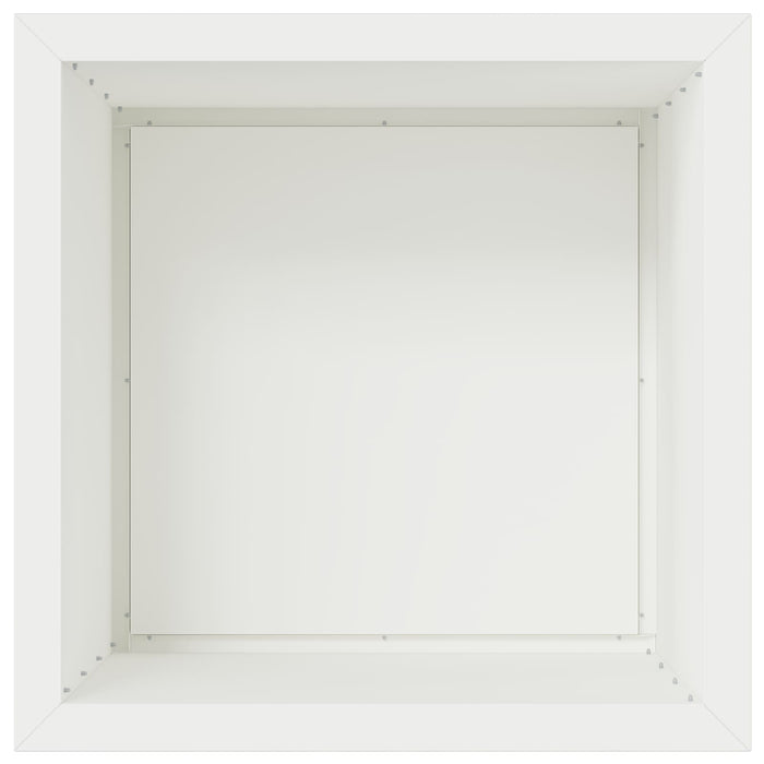 Jardinieră de grădină cu LED Alb 50 x 50 x 48 cm Oțel - WALTI WALTI