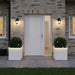 Jardinieră de grădină cu LED 2 buc. Alb 50 x 50 x 48 cm Oțel - WALTI WALTI