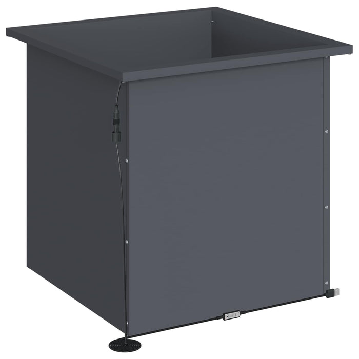 Jardinieră de grădină cu LED 2 buc. Antracit 50 x 50 x 48 cm WALTI