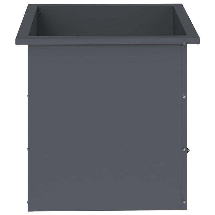 Jardinieră de grădină cu LED 2 buc. Antracit 50 x 50 x 48 cm WALTI