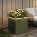 Jardinieră de grădină cu LED Verde măsliniu 50 x 50 x 48 cm - WALTI WALTI