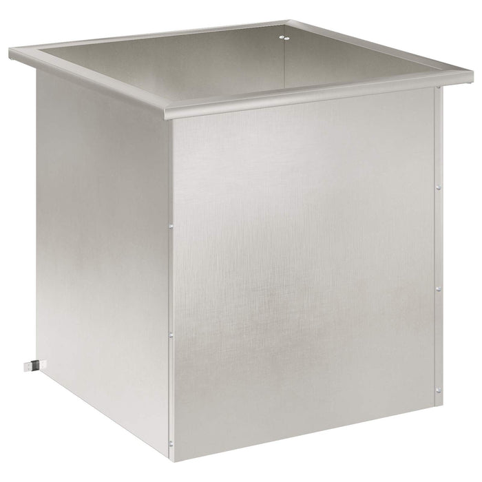 Jardinieră de grădină cu LED Argintiu 50 x 50 x 48 cm - WALTI WALTI