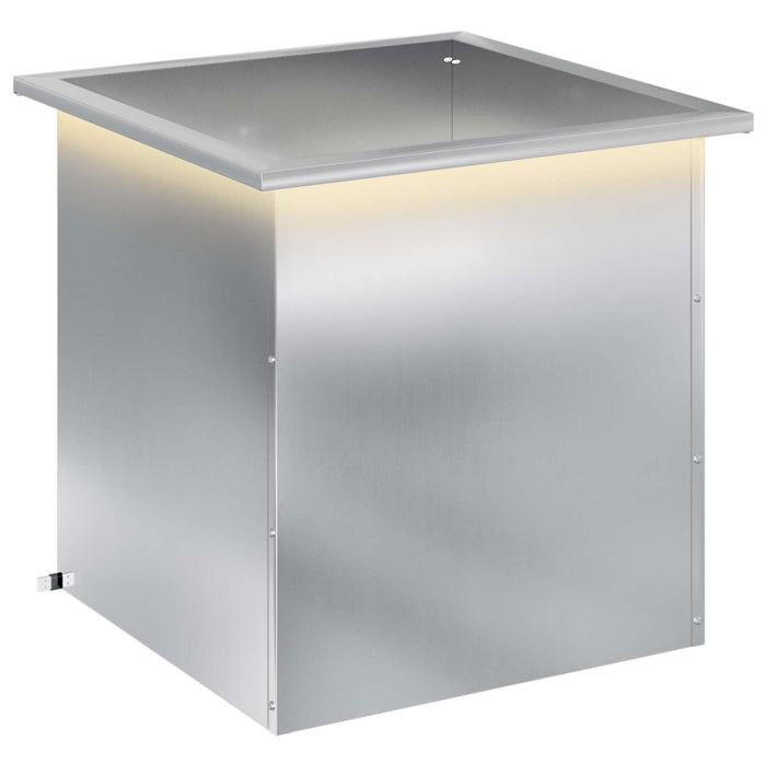 Jardinieră de grădină cu LED Argintiu 50 x 50 x 48 cm - WALTI WALTI